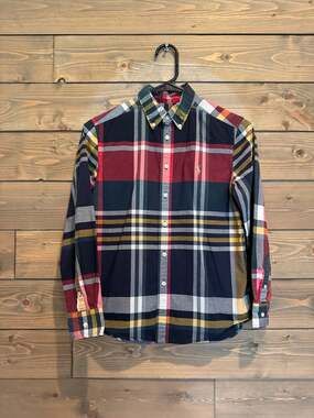 Polo Ralph Lauren Boys Multicolor Plaid Button Down Shirt Med (10-12)